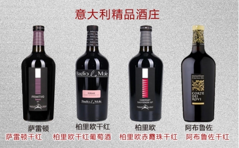 薩雷頓柏里歐赤霞珠阿布魯佐干紅葡萄酒