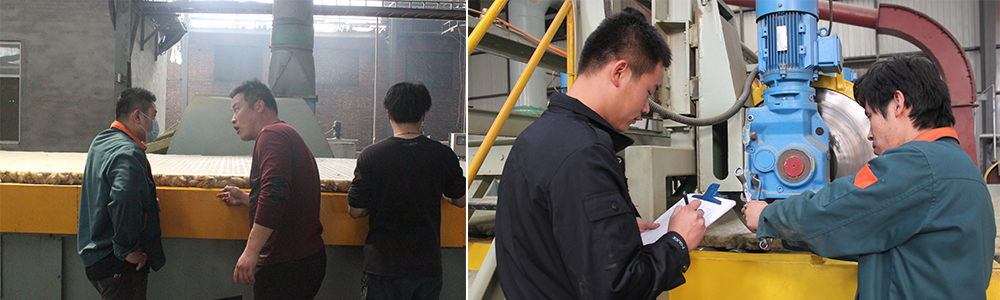 華能中天隔熱巖棉板生產(chǎn)車間